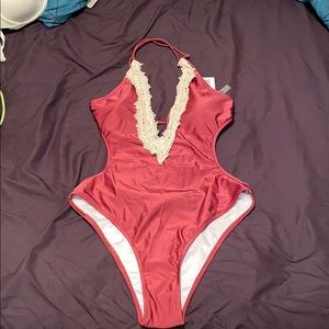 Cut out one piece swimsuit